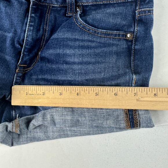 American Eagle Shorts Women's 27* Hi Rise Shortie Blue Cuffed Denim Jorts Tag 4 - Picture 14 of 16